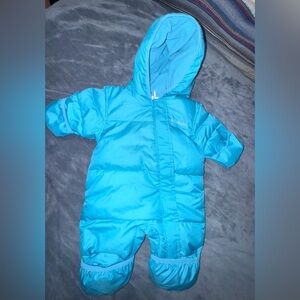 Blue Hooded Baby Snowsuit
